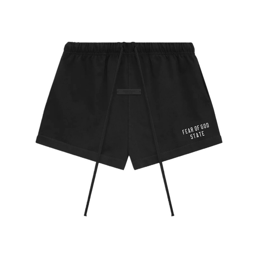 Fear of God Essentials Heavy Jersey Soccer Short Black (FW24)
