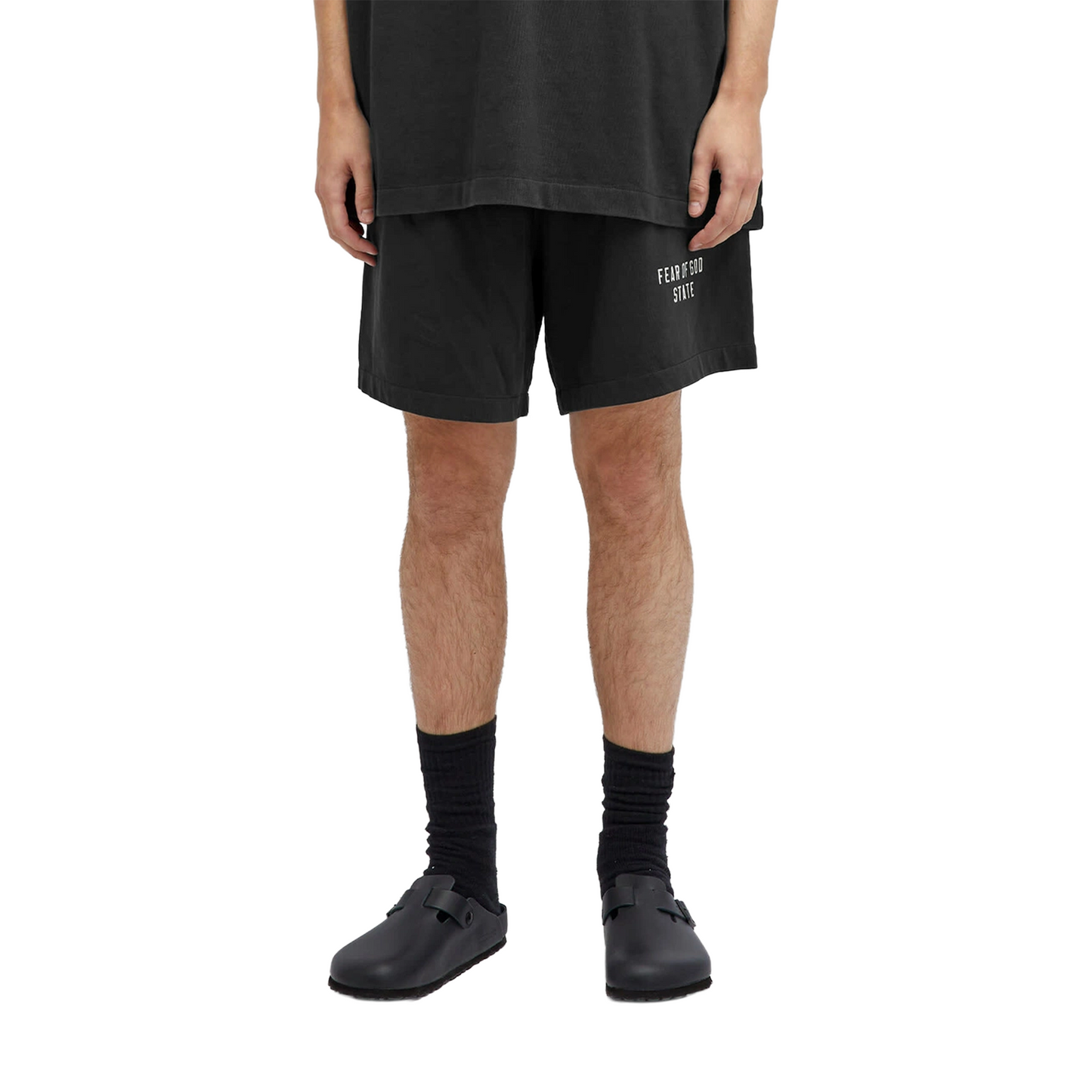 Fear of God Essentials Heavy Jersey Soccer Short Black (FW24)