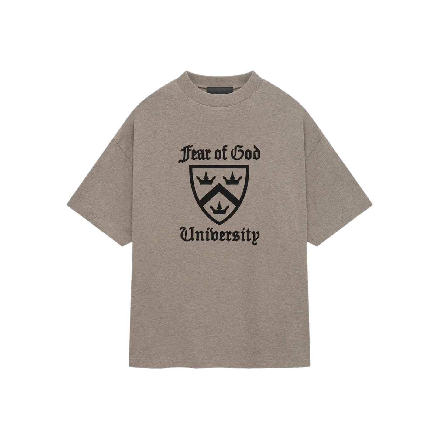 Fear of God Essentials University Logo Heavy Crewneck Tee Heather Gray (FW24)