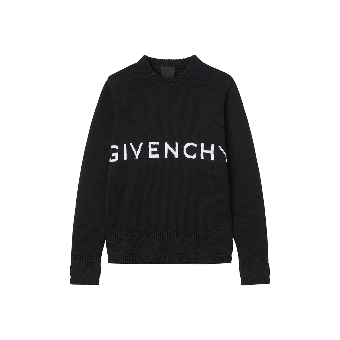 GIVENCHY 4G Logo Cotton Crew Knitwear Sweater Black (FW21)