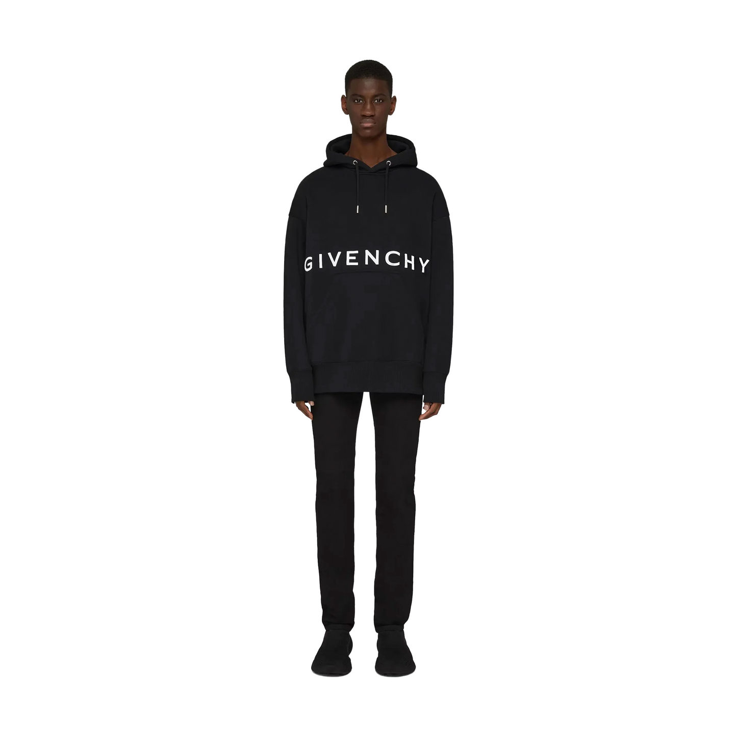 GIVENCHY Embroidered Classic Fit 4G Logo Hoodie Black (SS22)