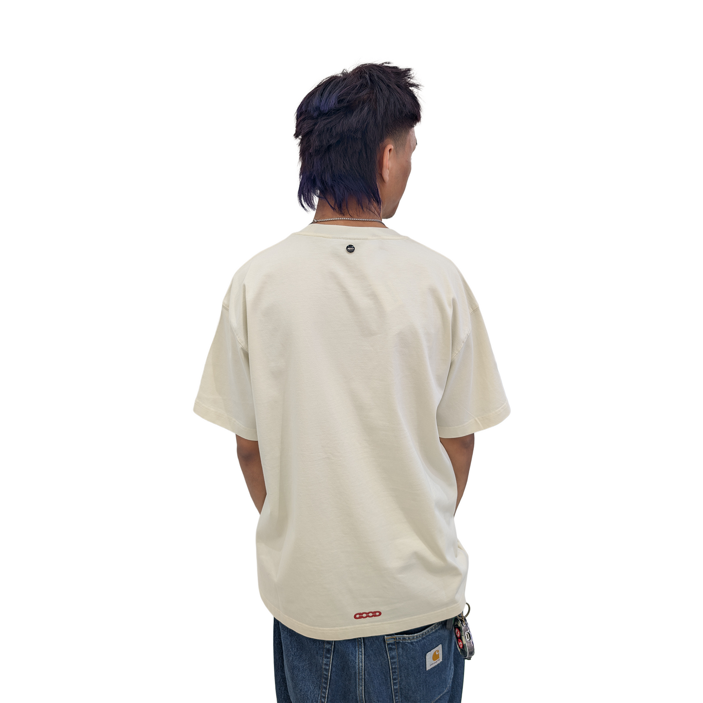GOODBRAND Dopamine Tube Beaded Tee Beige (SS25)