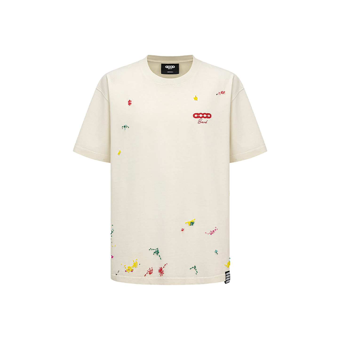 GOODBRAND Dopamine Tube Beaded Tee Beige (SS25)