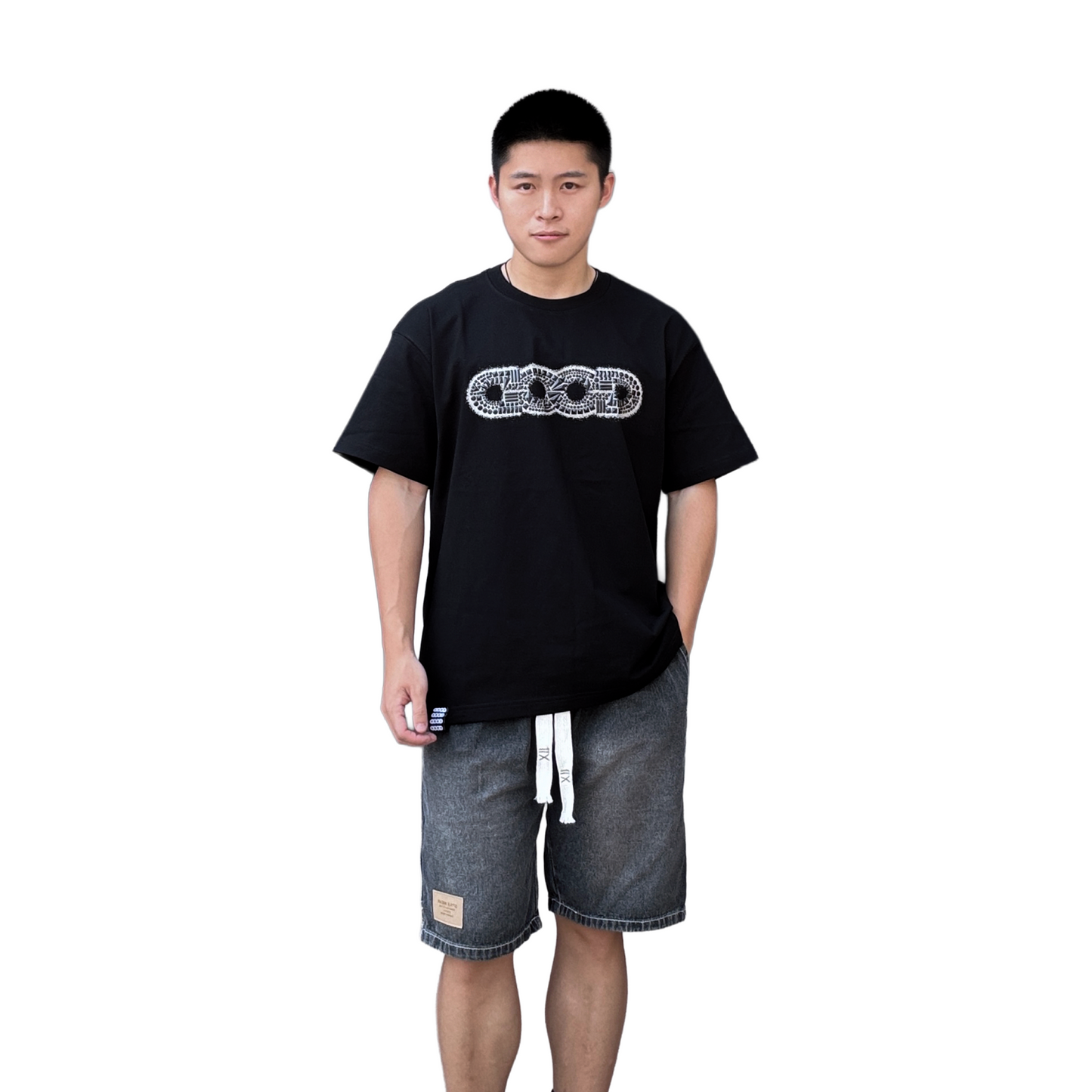GOODBRAND Fragmented Metal Logo S/S Tee Black (SS25)