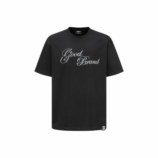 GOODBRAND GOOD Floral Hot Stamping S/S Tee Black (SS25)