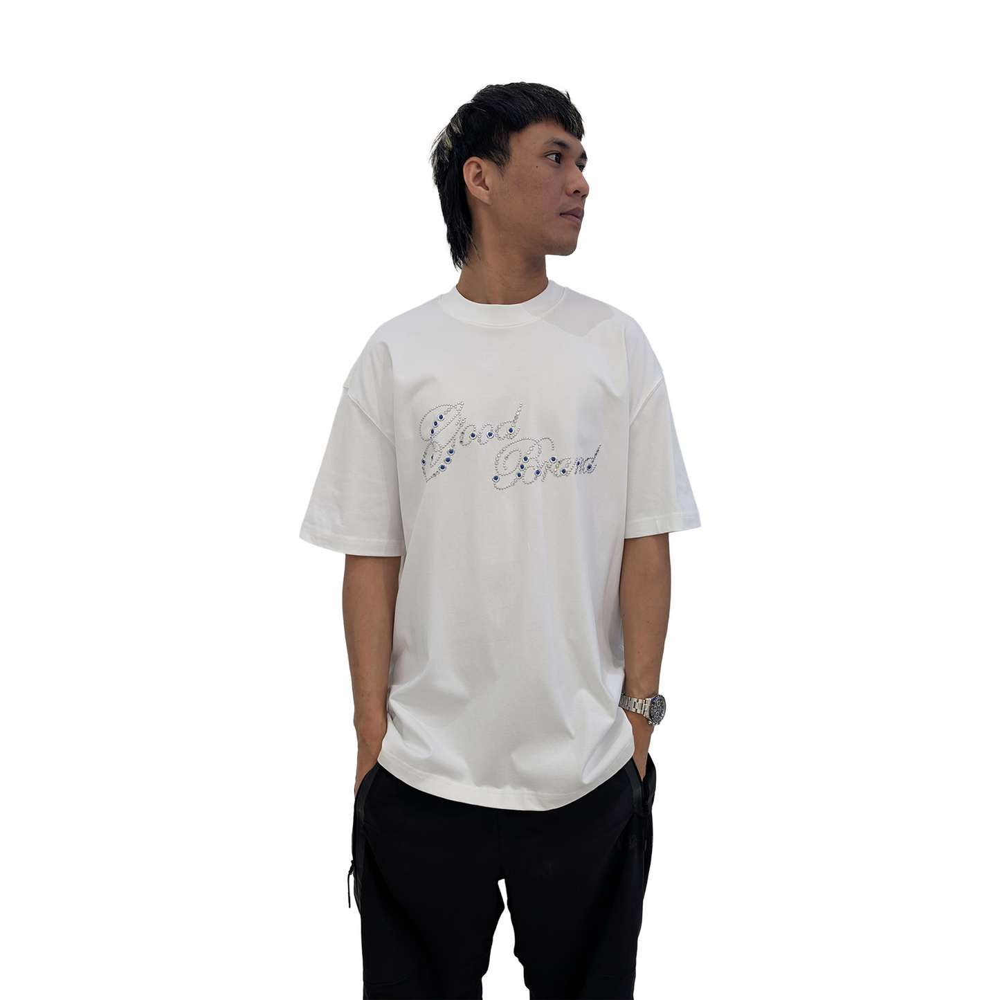 GOODBRAND GOOD Floral Hot Stamping S/S Tee White (SS25)