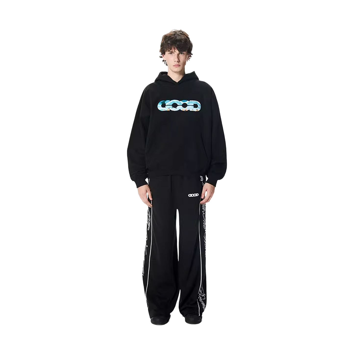 GOODBRAND GOOD Holiday Beach Embroidered Hoodie Black (FW25)