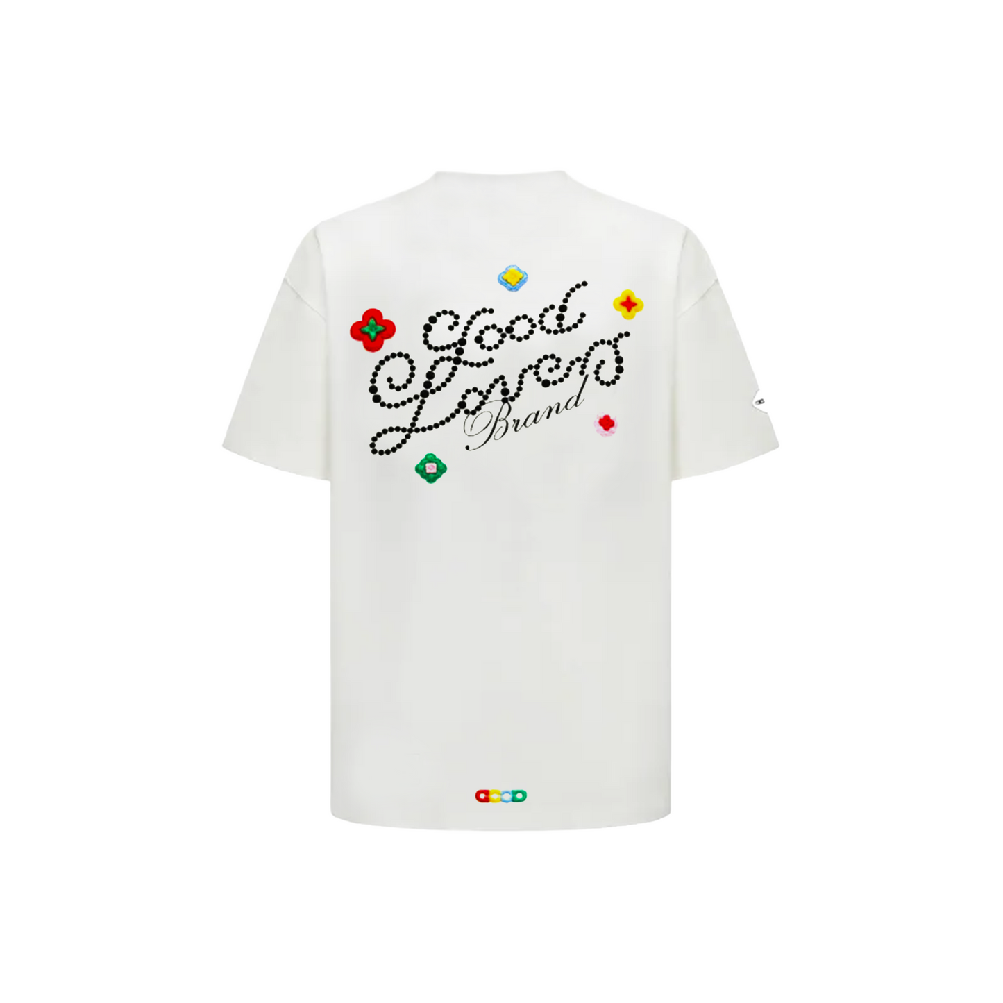 GOODBRAND Good Loves 3D Embroidered Slogan Tee White (SS25)
