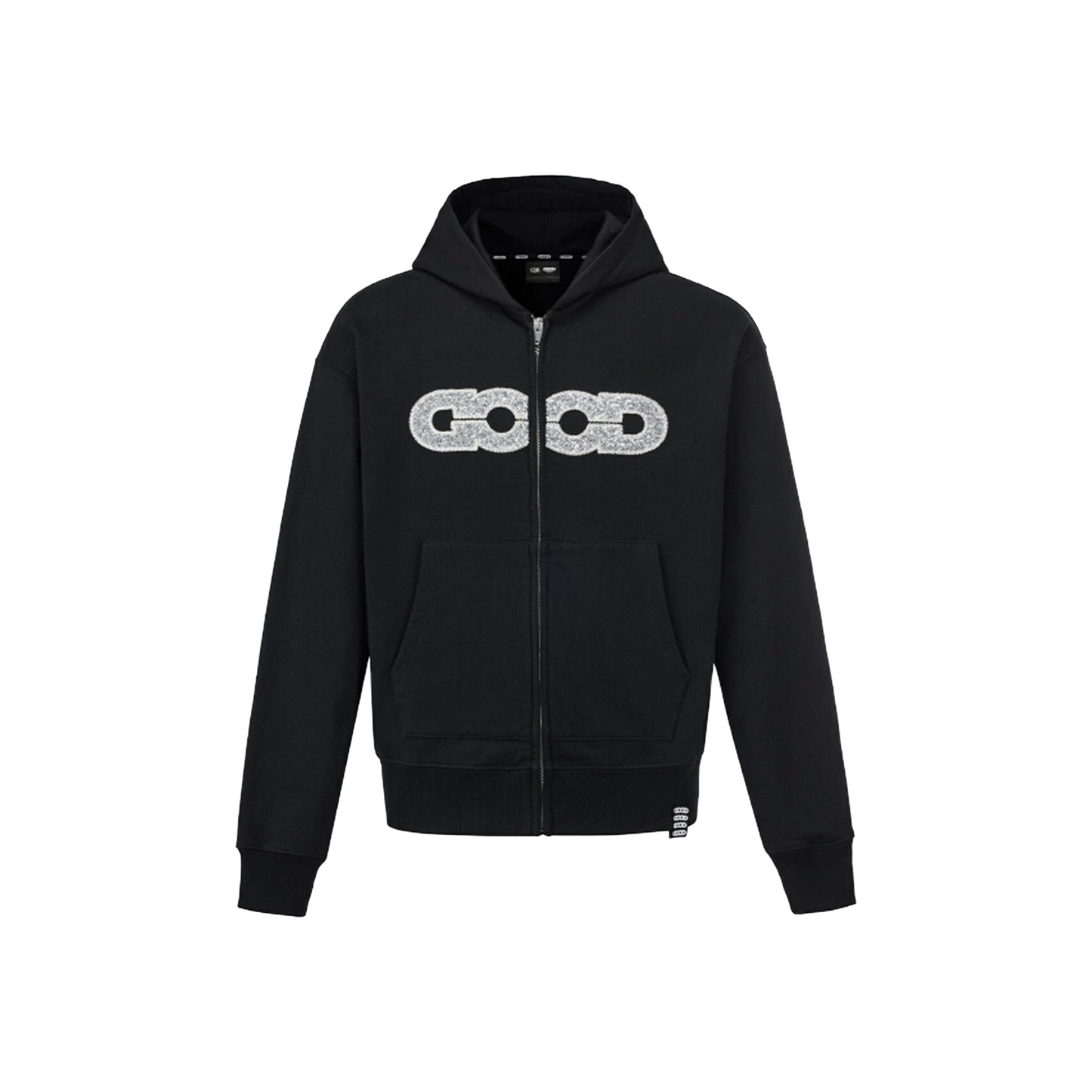 GOODBRAND Good Map Sequin Embroidered Hoodie Black (FW25)