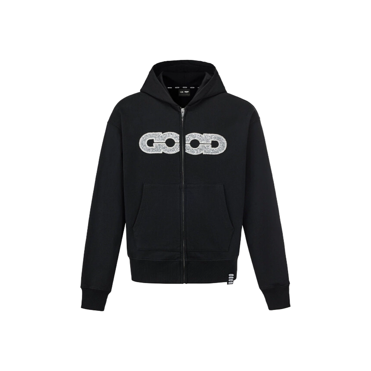 GOODBRAND Good Map Sequin Embroidered Hoodie Black (FW25)