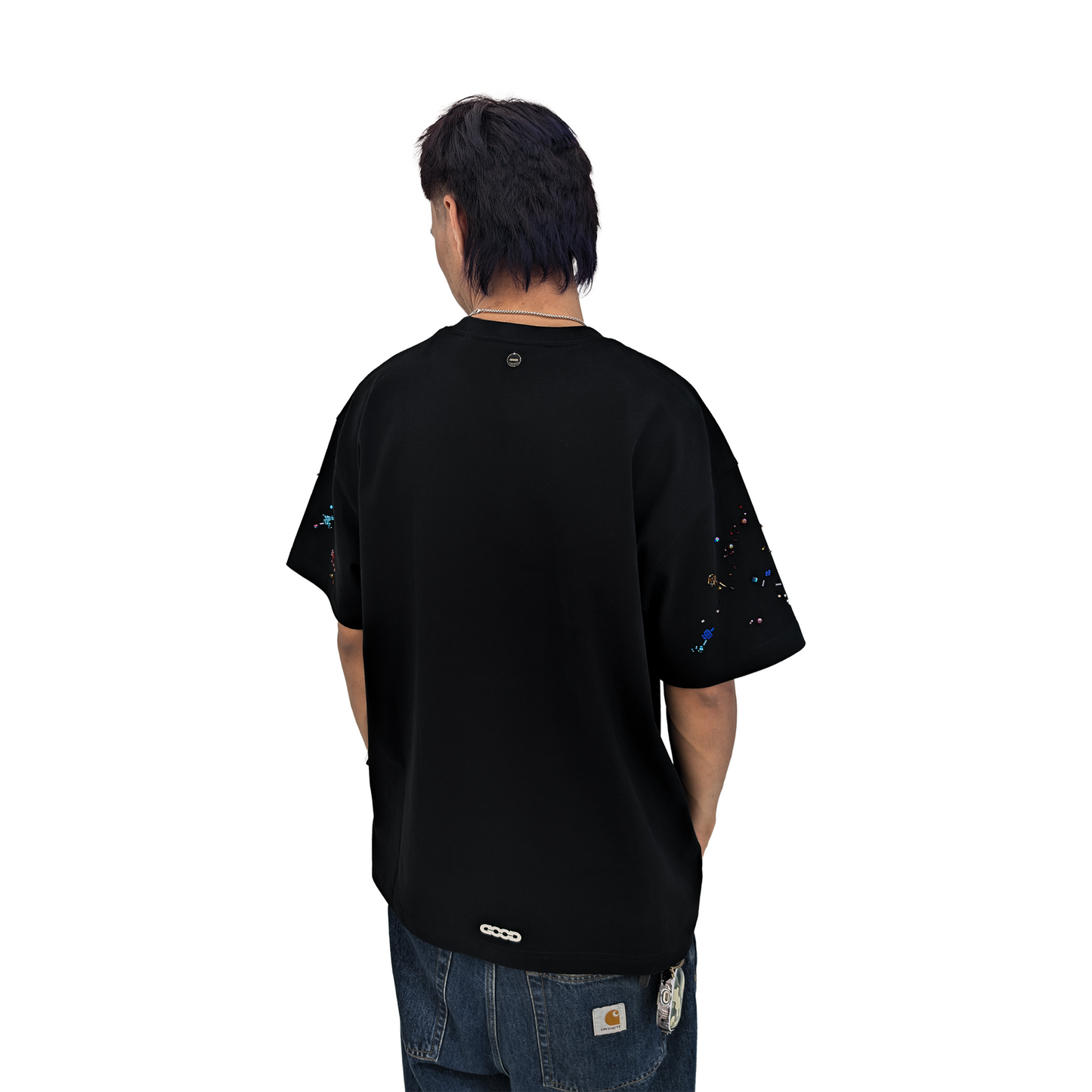 GOODBRAND Rainbow Candy Beads Logo Tee Black (SS25)