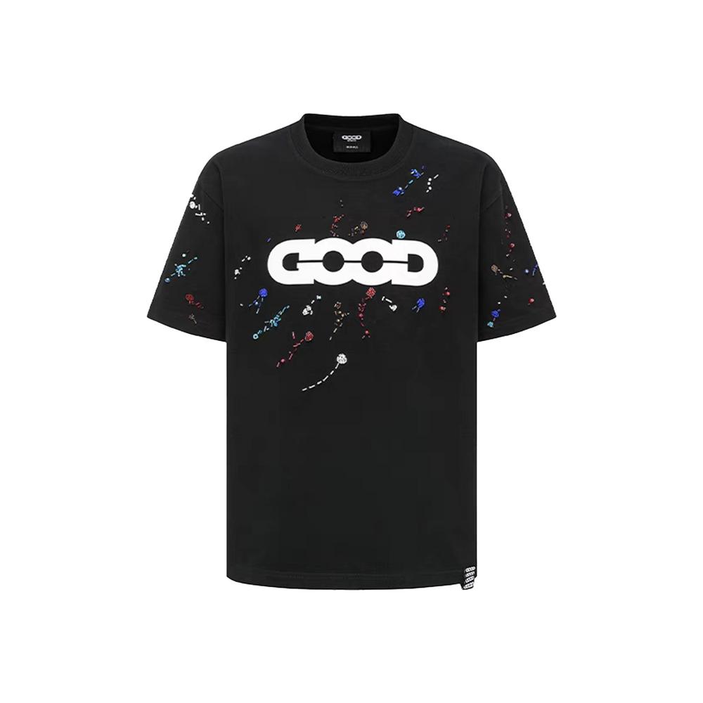 GOODBRAND Rainbow Candy Beads Logo Tee Black (SS25)