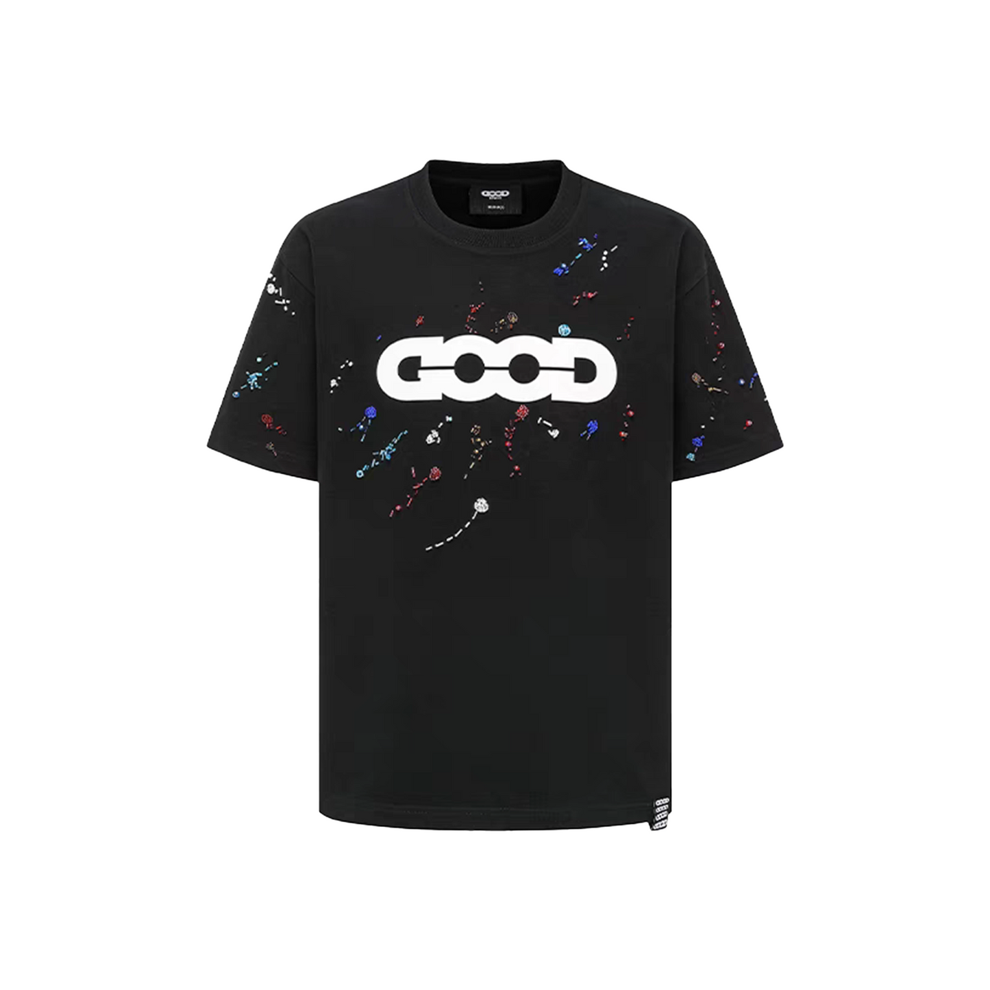 GOODBRAND Rainbow Candy Beads Logo Tee Black (SS25)