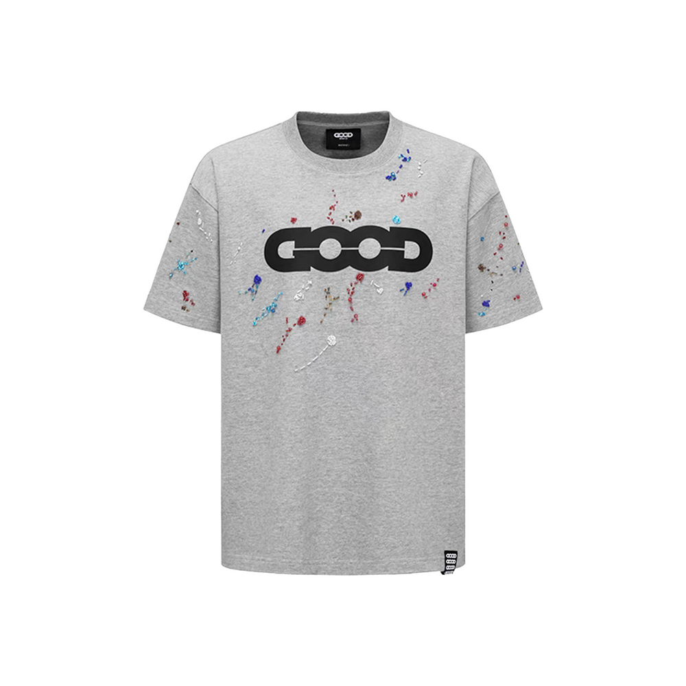 GOODBRAND Rainbow Candy Beads Logo Tee Grey (SS25)