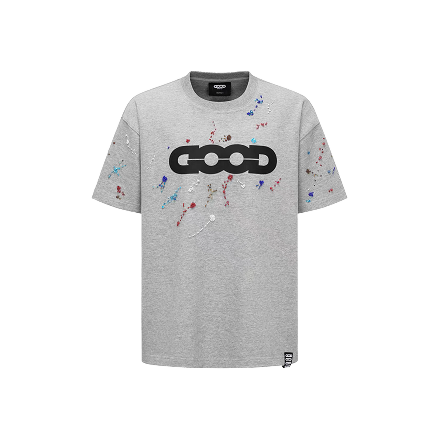 GOODBRAND Rainbow Candy Beads Logo Tee Grey (SS25)