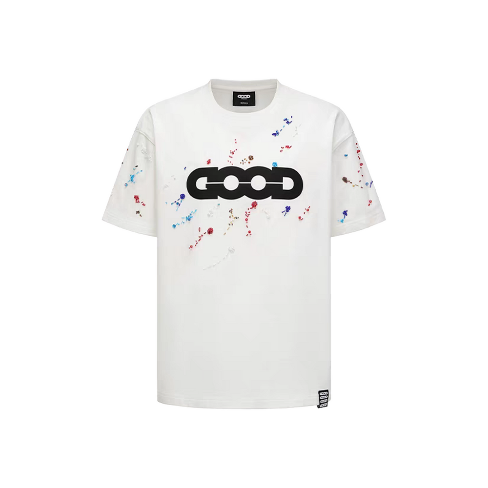 GOODBRAND Rainbow Candy Beads Logo Tee White (SS25)