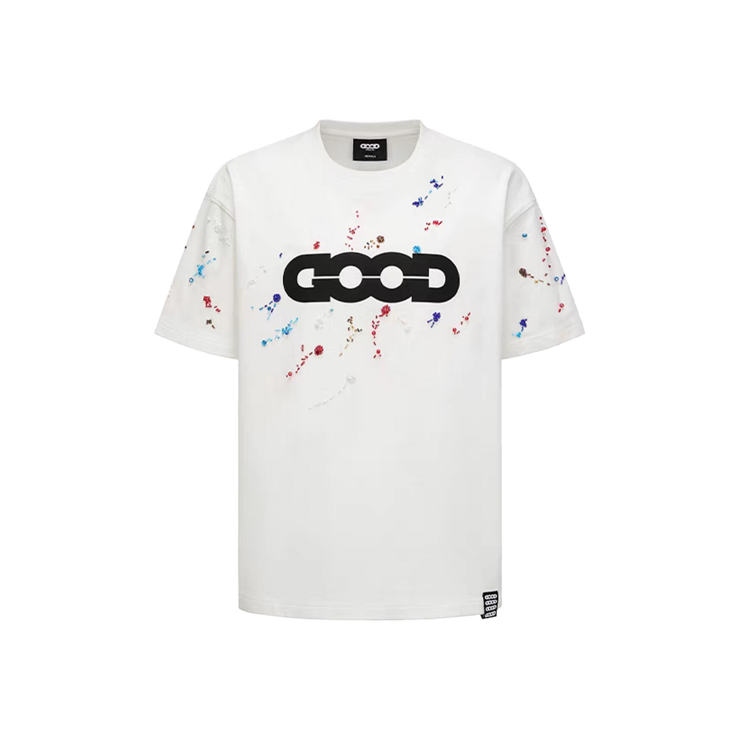 GOODBRAND Rainbow Candy Beads Logo Tee White (SS25)