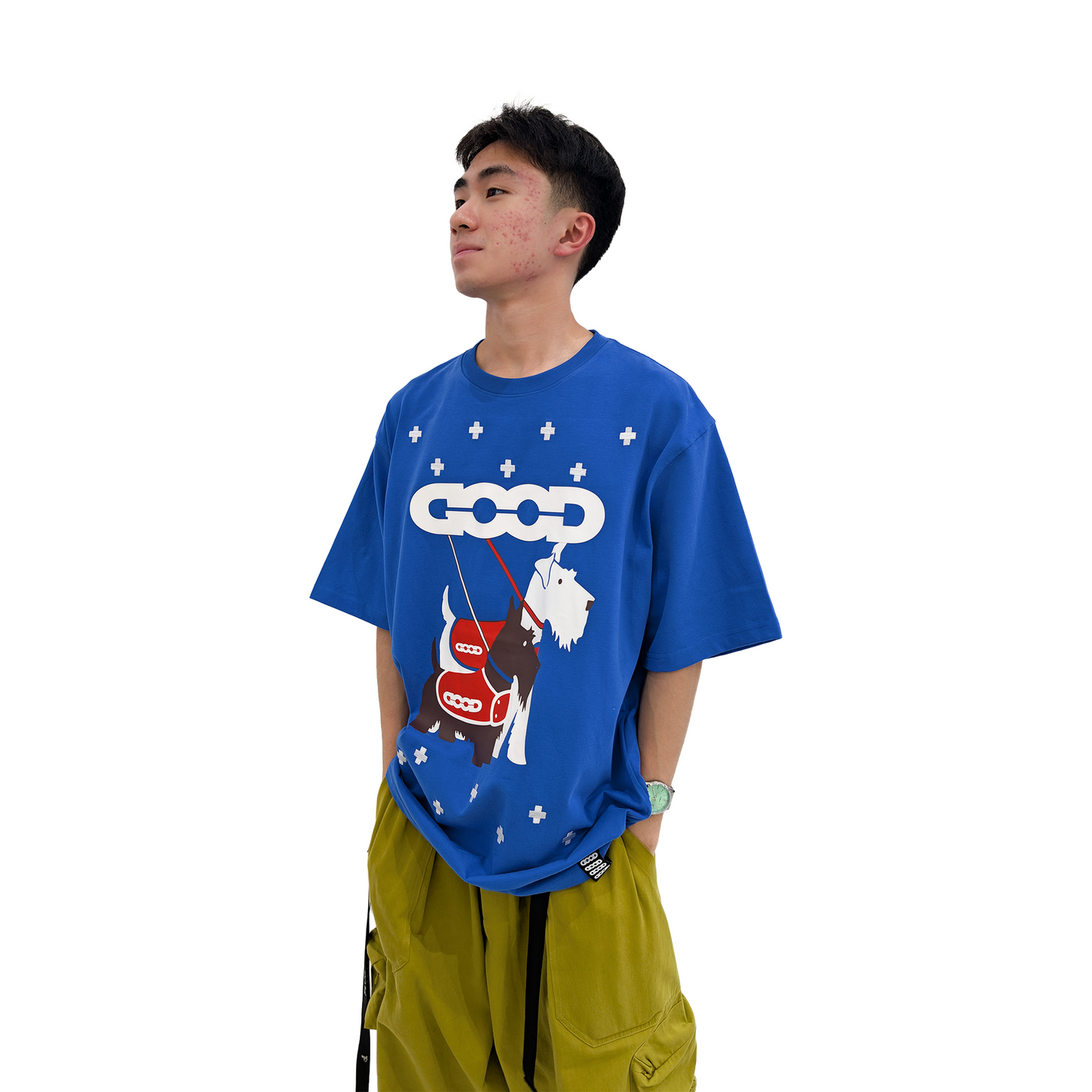 GOODBRAND Schnauzer Cross Tatami Tee Royal Blue (SS25)