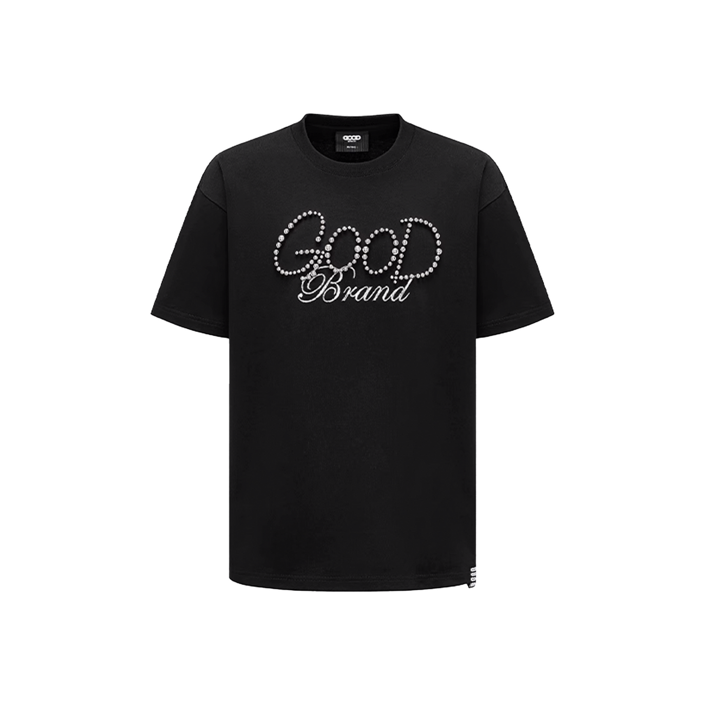 GOODBRAND Solid Colour Pearl Logo Tee Black (SS25)