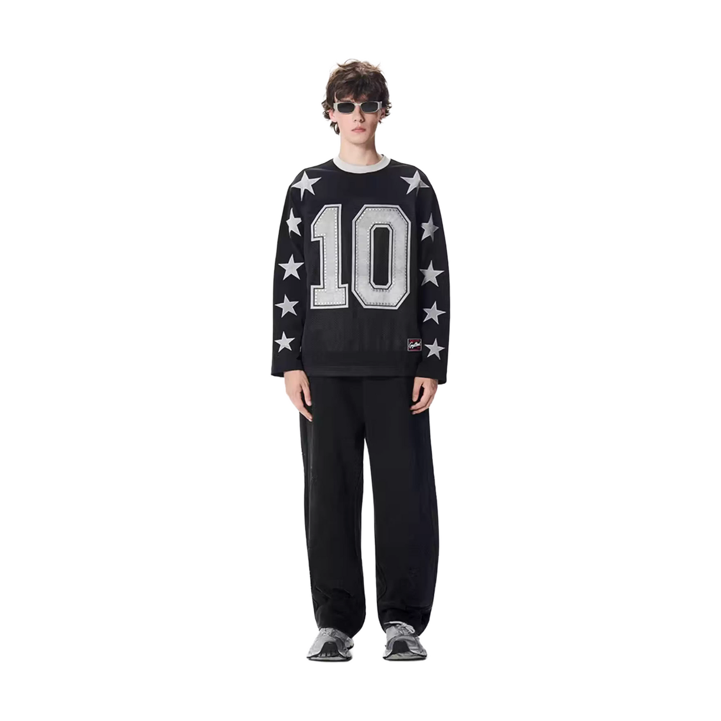 GOODBRAND Star Patch Hockey Jersey Black (FW25)