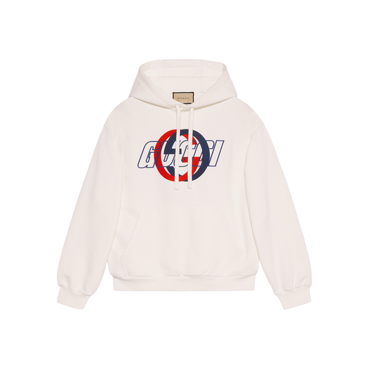 GUCCI Interlocking Graphic Logo Hoodie Off-White (SS24)