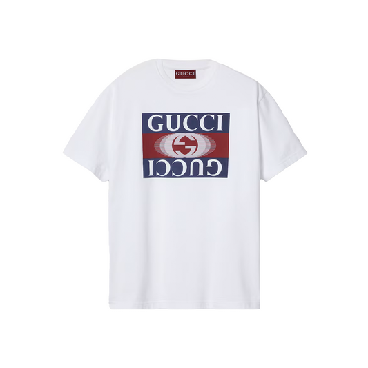 GUCCI Mirrored GG Logo Tee White (SS25)