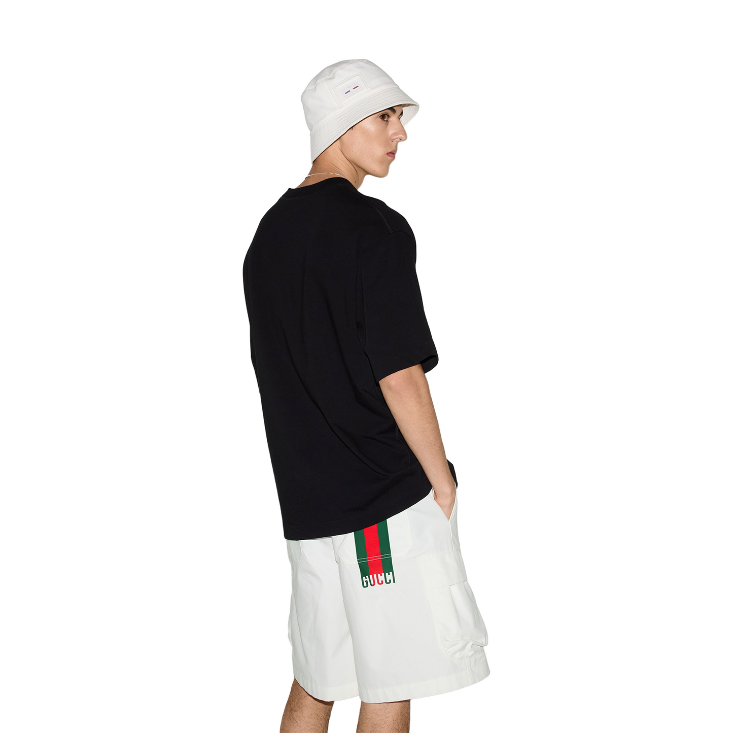 GUCCI Web Print Tee Black (SS25)
