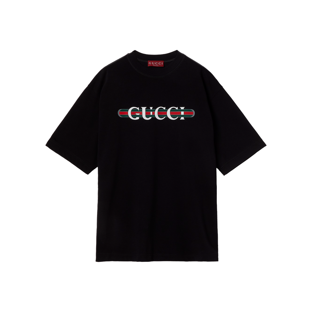 GUCCI Web Print Tee Black (SS25)
