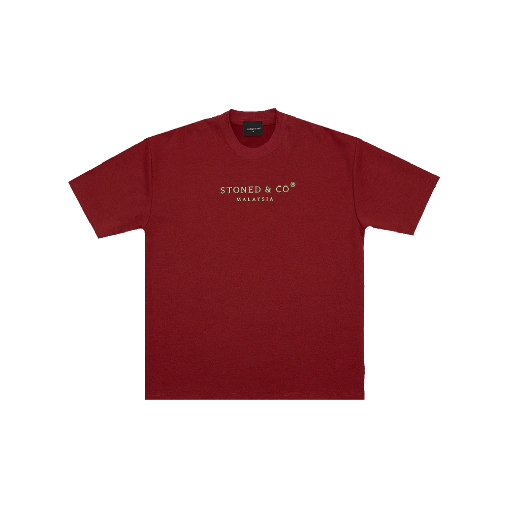 Stoned & Co ® Golden Jade : Jade Signature Tee Red (SS25)
