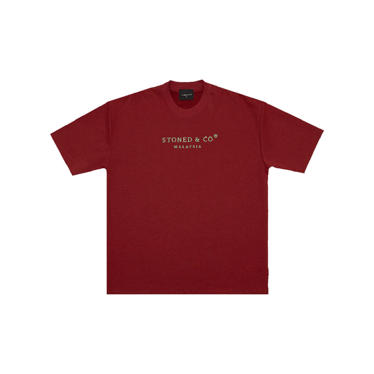 Stoned & Co ® Golden Jade : Jade Signature Tee Red (SS25)