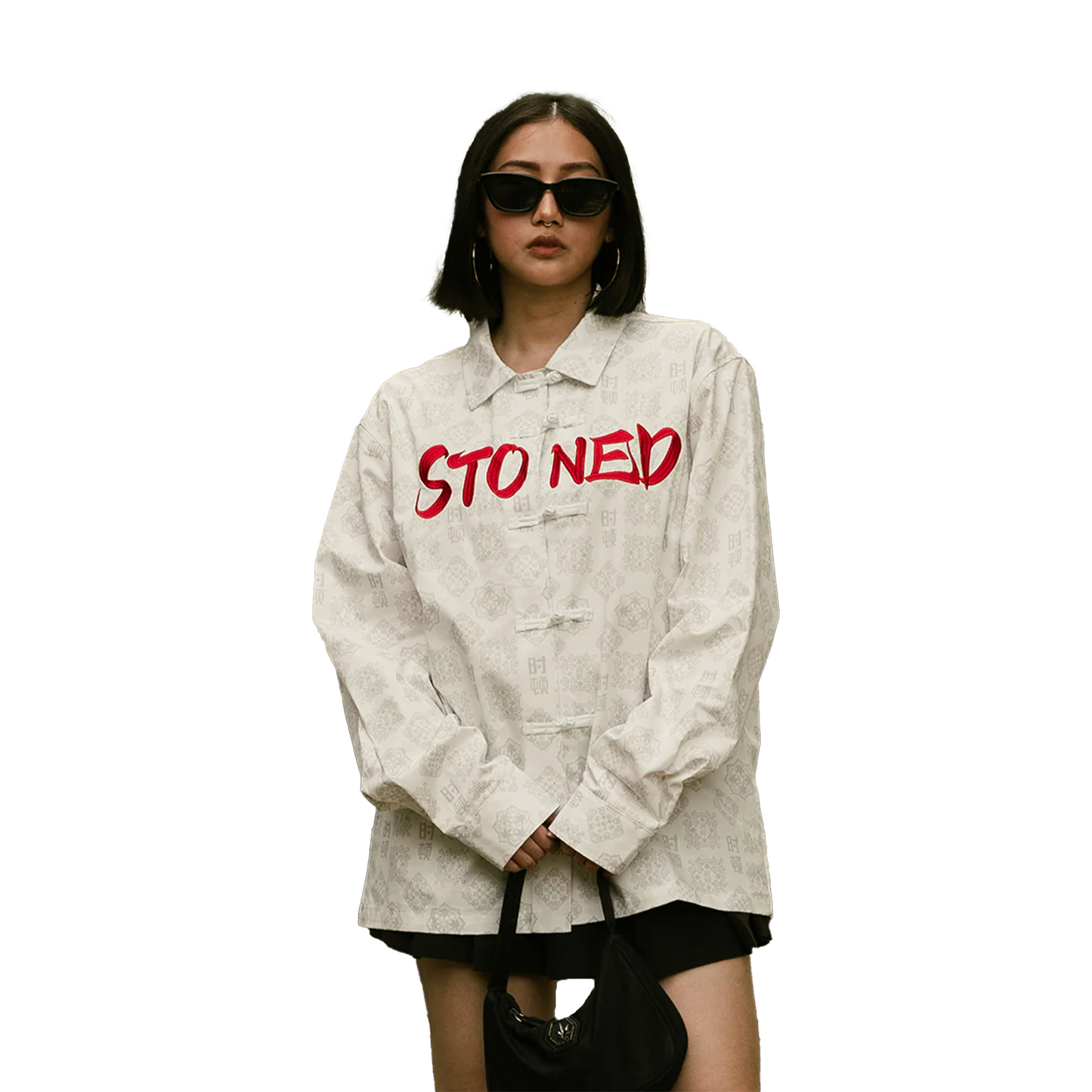 Stoned & Co ® Golden Jade : Monogram Tang Suit Shirt White (SS25)