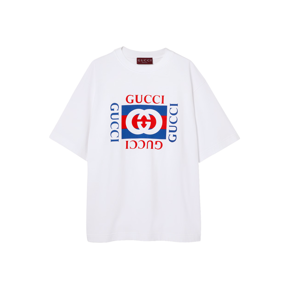 GUCCI Printed Cotton Jersey Tee White (SS23)