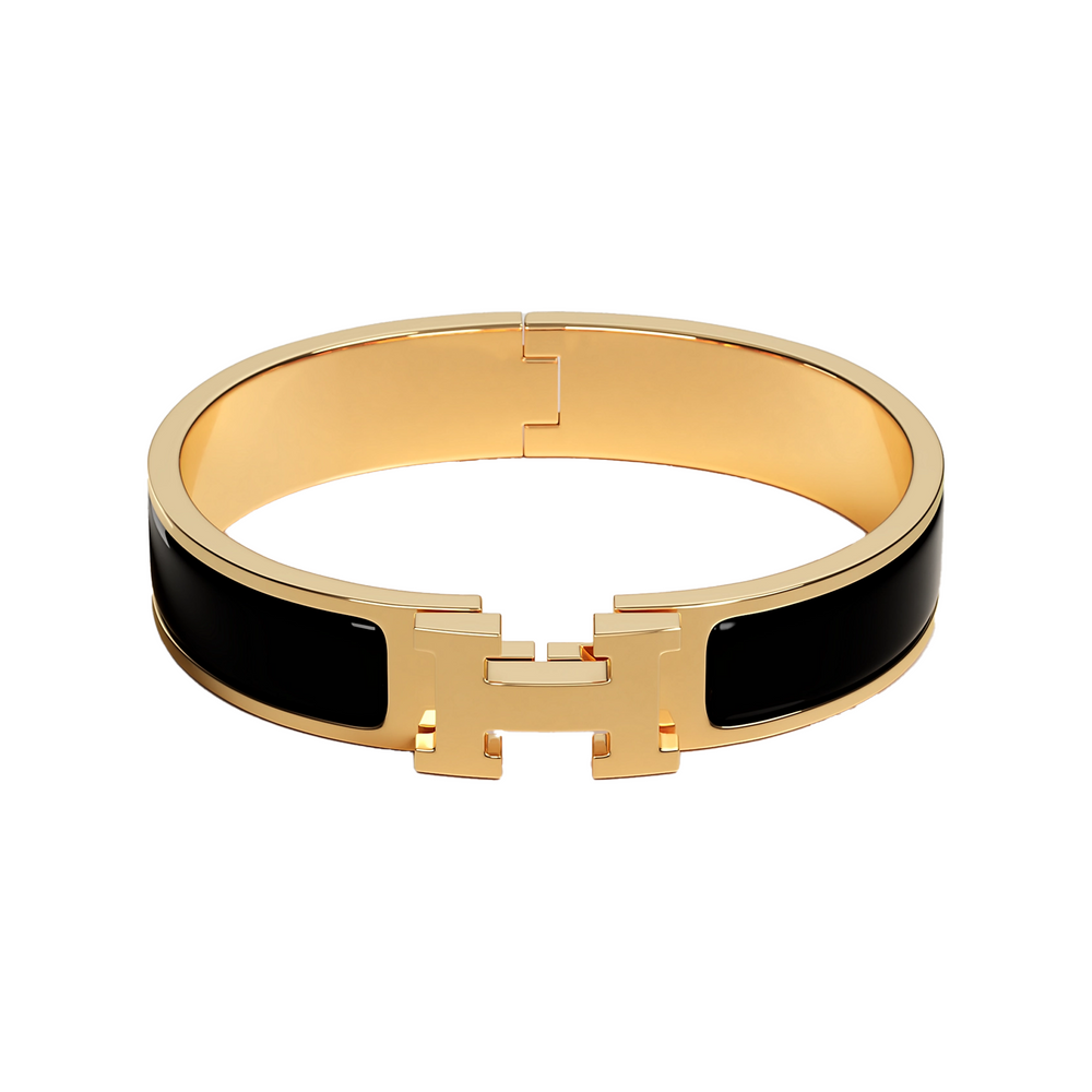Hermes Clic H Bracelet Noir