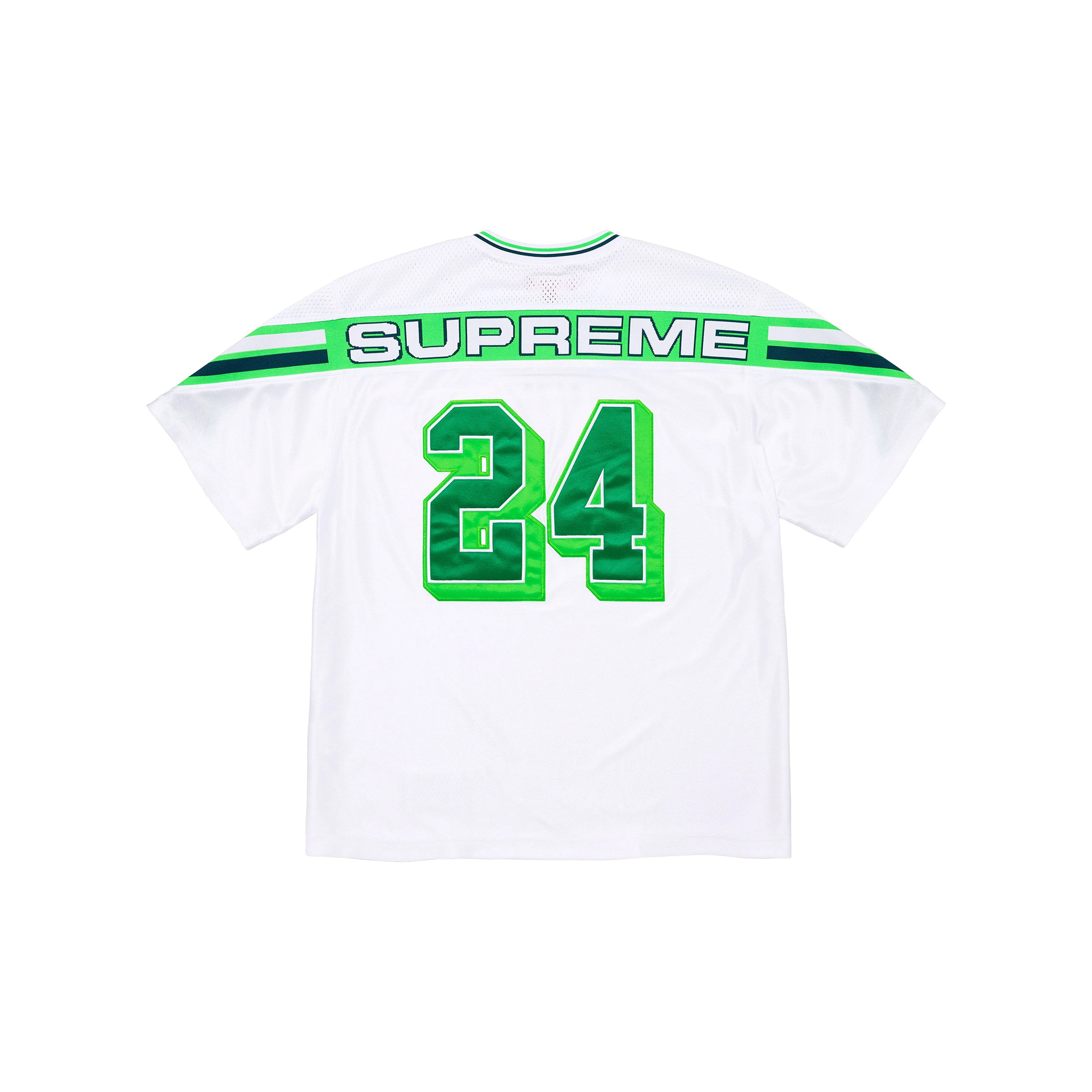 Supreme Jacquard Rib Football Jersey White (FW24) – STEALPLUG KL Supreme Jacquard Rib Football Jersey White (FW24) – STEALPLUG KL