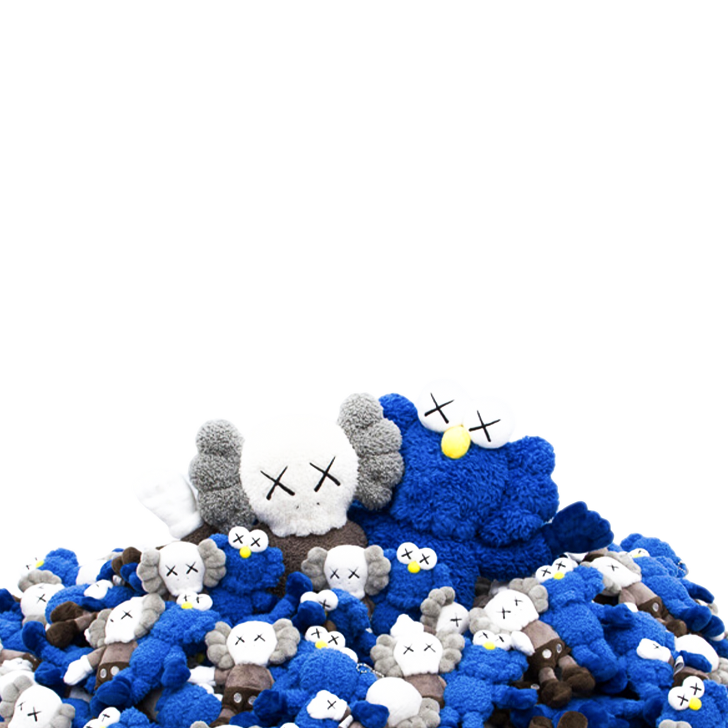 KAWS Seeing/Watching Plush Keychain Grey/Blue