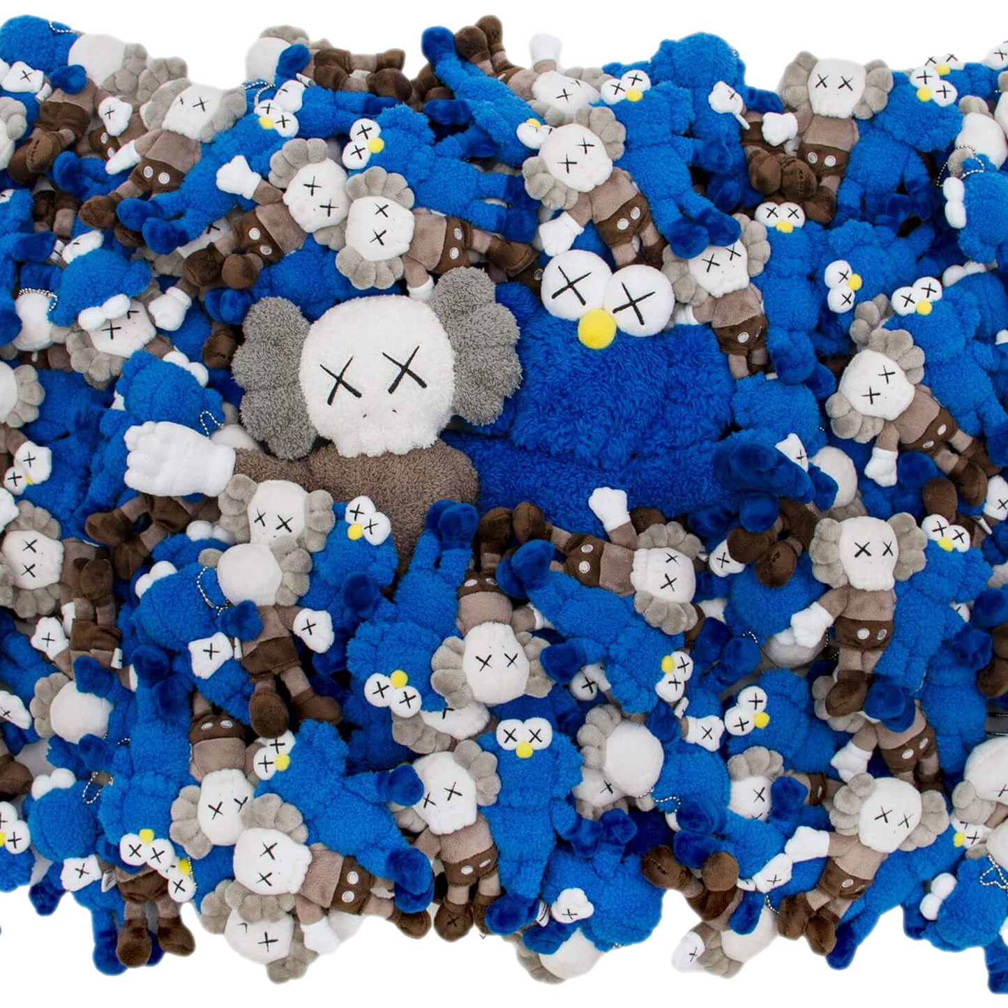 KAWS Seeing/Watching Plush Keychain Grey/Blue