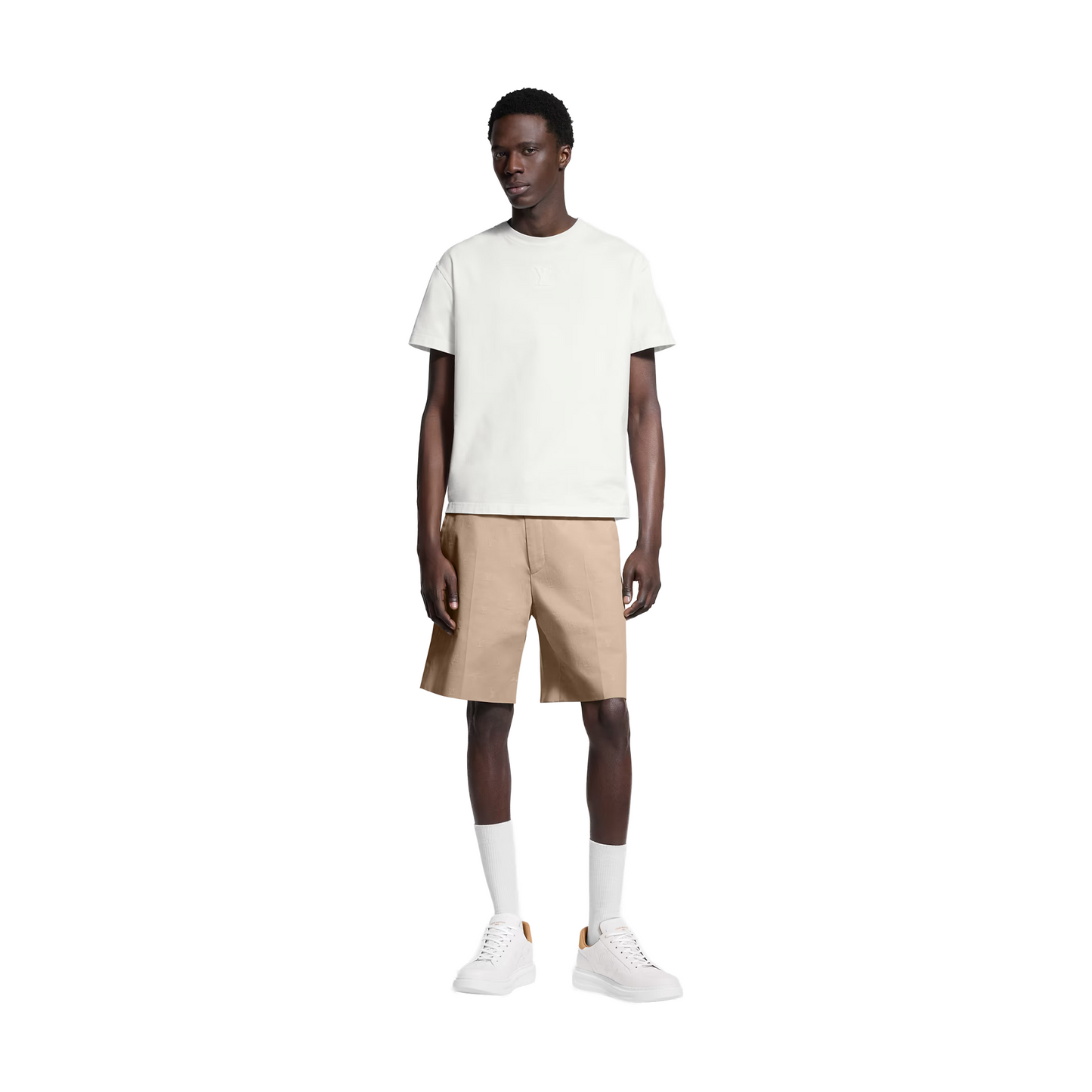 LOUIS VUITTON Embossed LV Tee Blanc Optique (SS25)