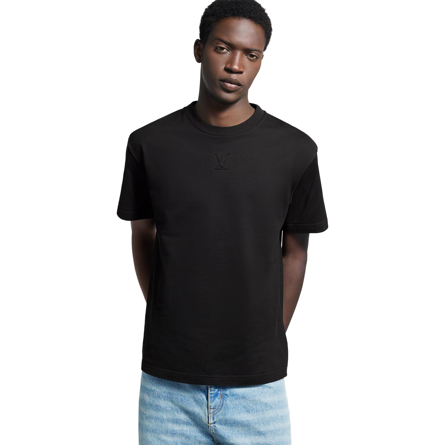 LOUIS VUITTON Embossed LV Tee Noir (SS25)
