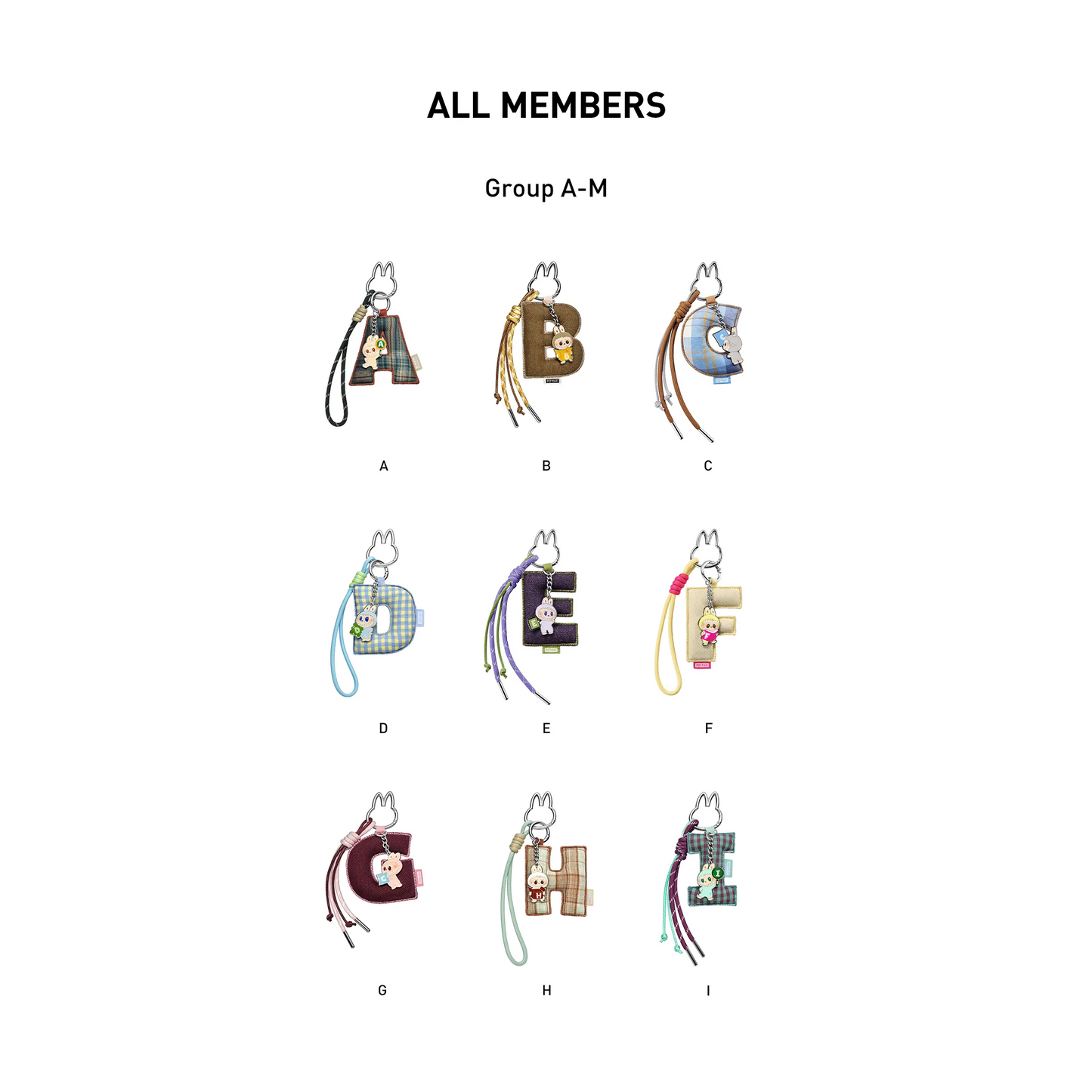 POP MART LABUBU THE MONSTERS Pin for Love Series - Letter Pendant Blind Box (A-M)