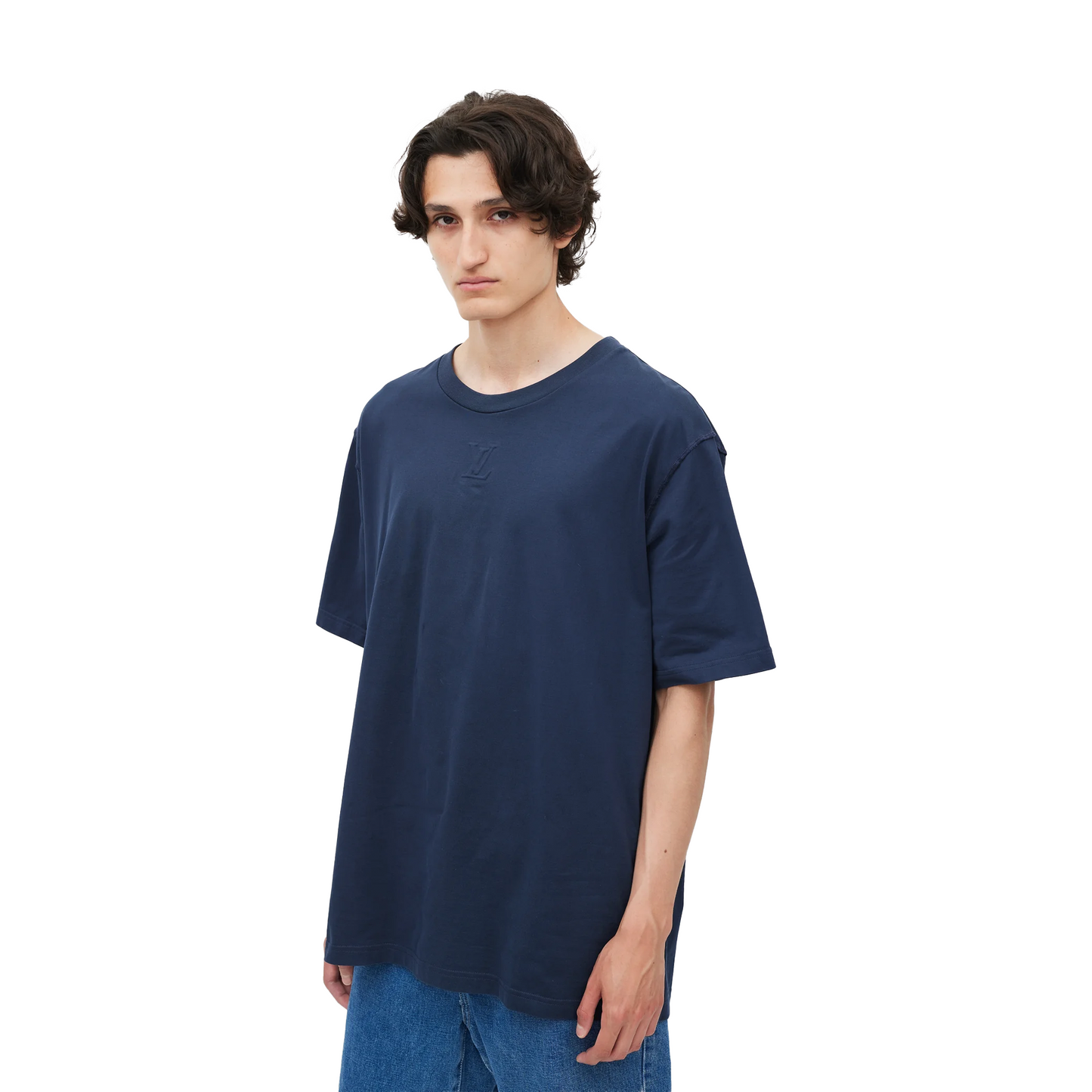 LOUIS VUITTON Embossed LV Tee Bleu Myrtille (SS25)