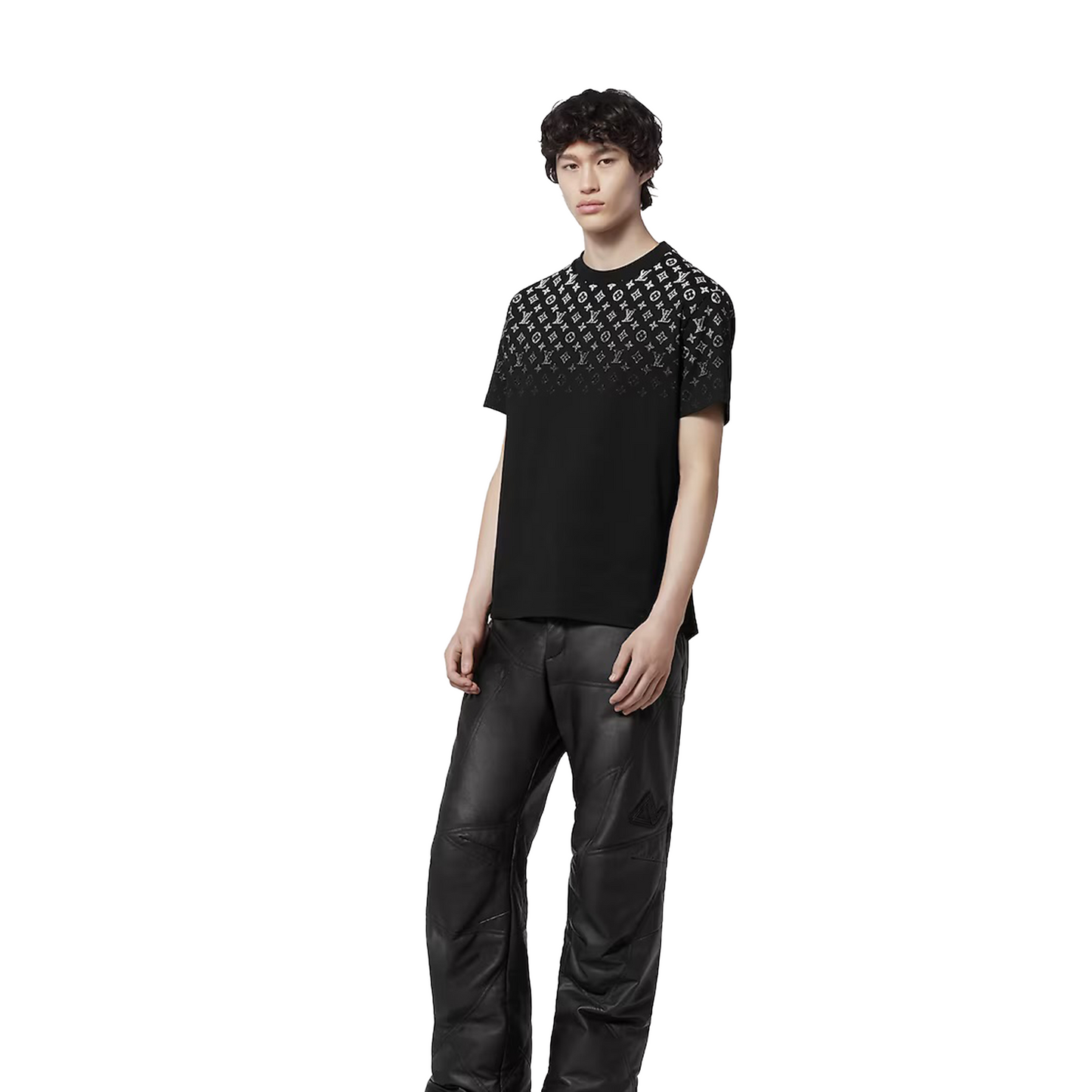 LOUIS VUITTON Gradient Cotton Tee White/Black (SS25)