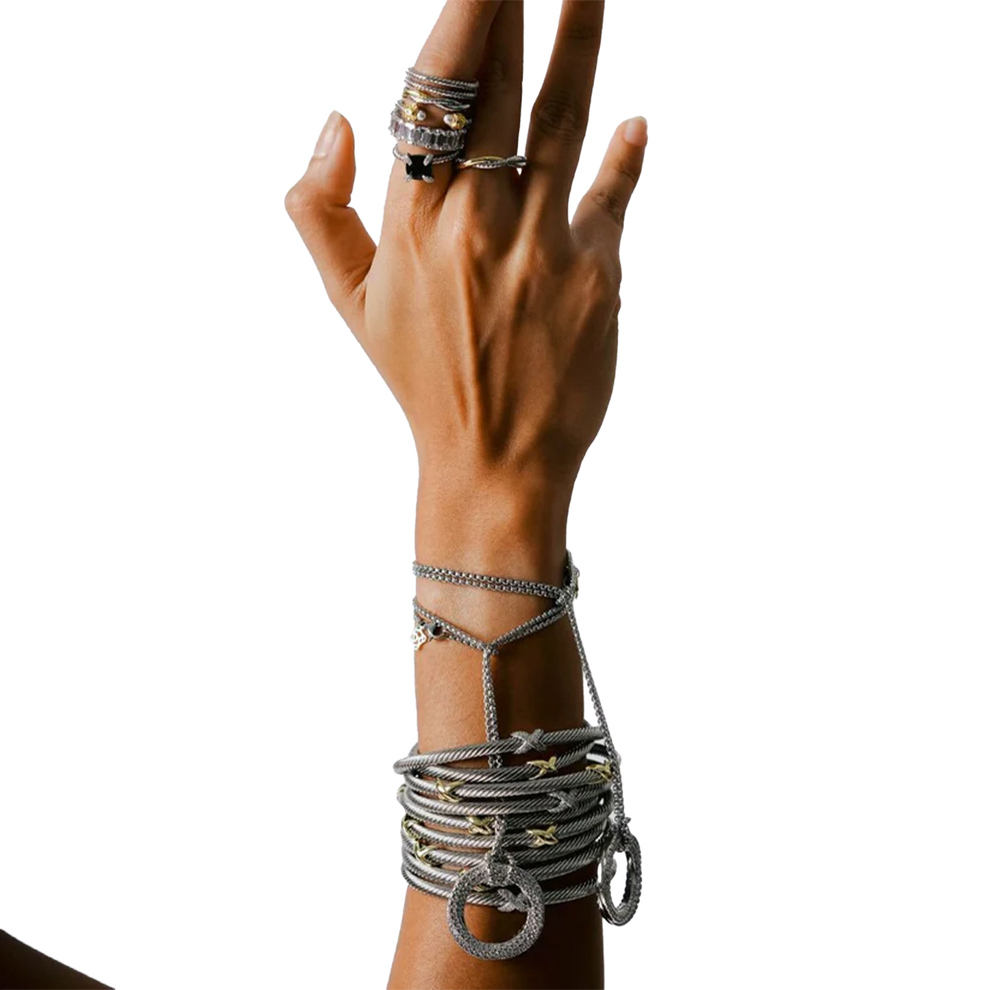 EK Collection Luna Single Bangle Silver (SS25)