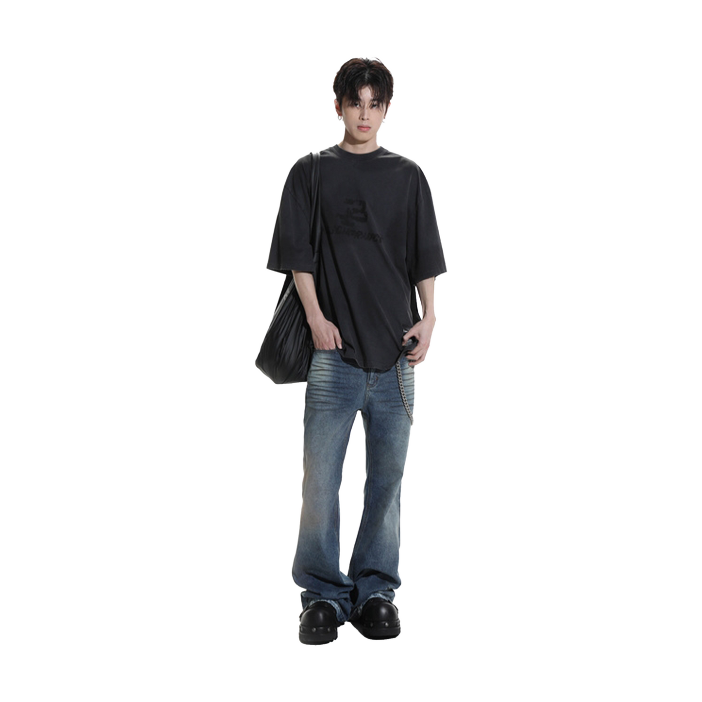 MASONPRINCE Broken Dirty Label Tee Iron Ash (SS25)