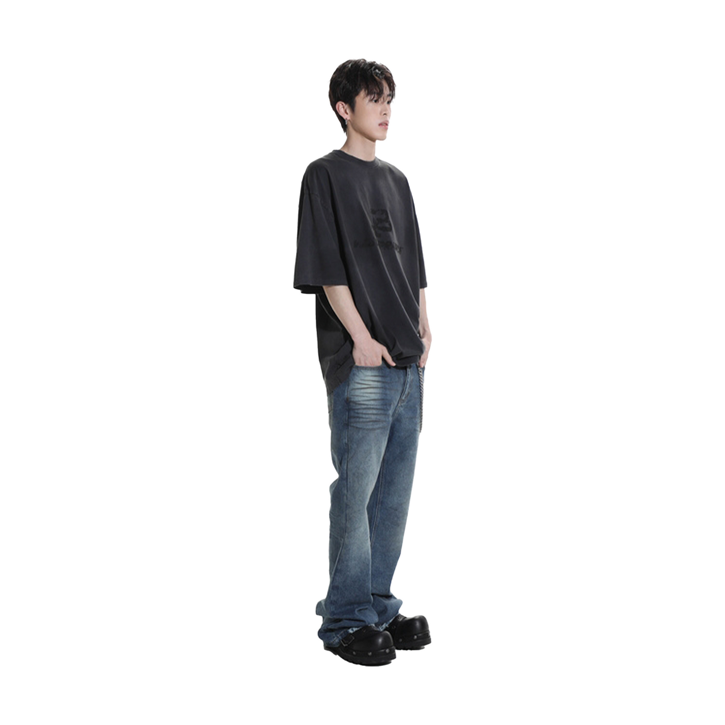 MASONPRINCE Broken Dirty Label Tee Iron Ash (SS25)