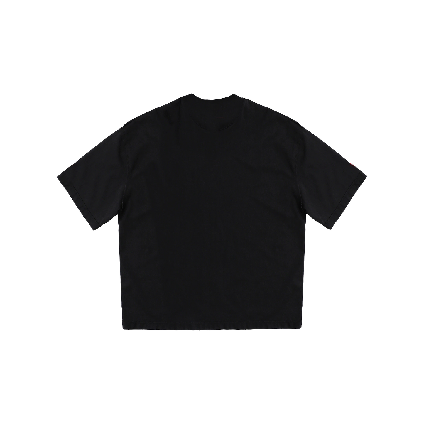 MASONPRINCE Folded Colour Embroidered Short Sleeved Tee Black (SS25)