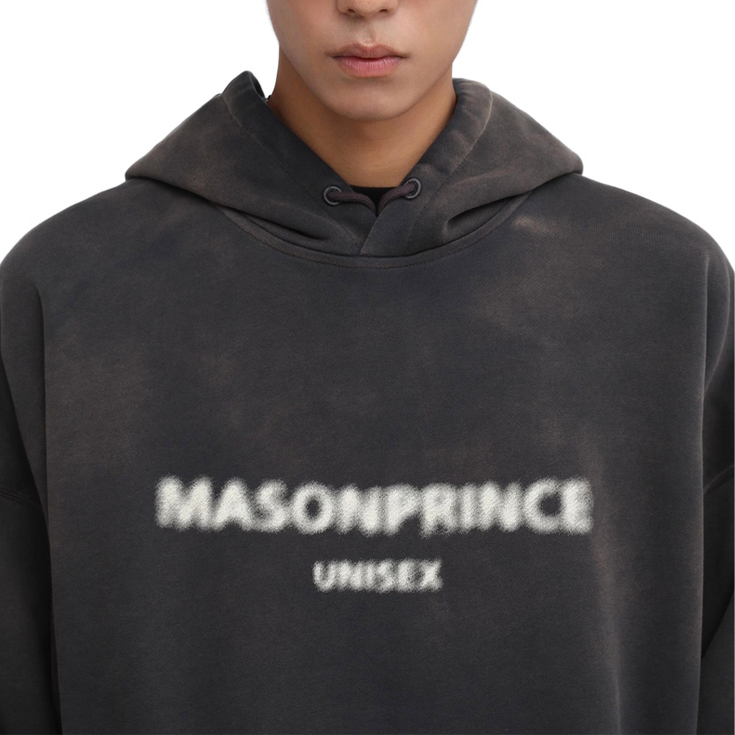 MASONPRINCE Fuzzy Digital Direct Printing Hoodie Dark Grey (SS25)