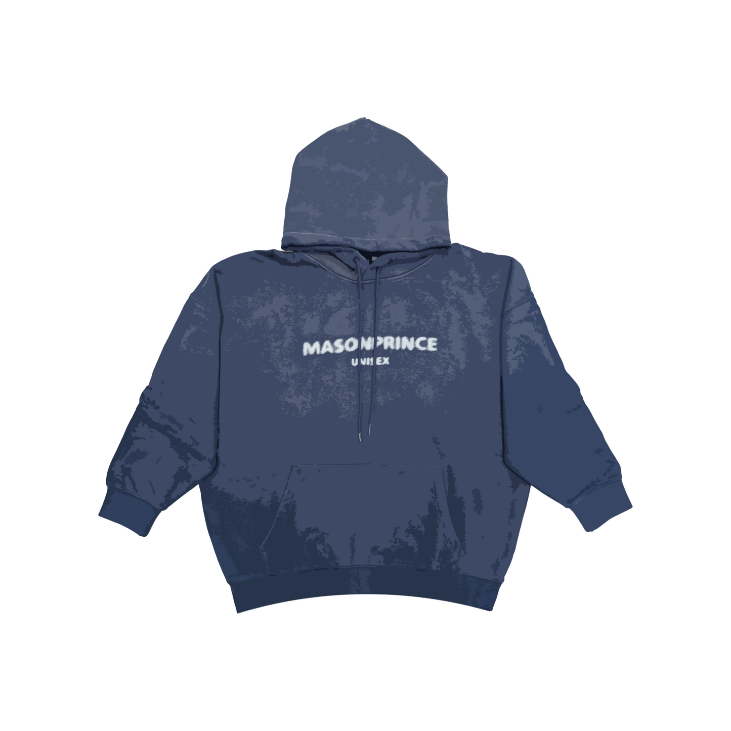MASONPRINCE Fuzzy Digital Direct Printing Hoodie Navy Blue (SS25)