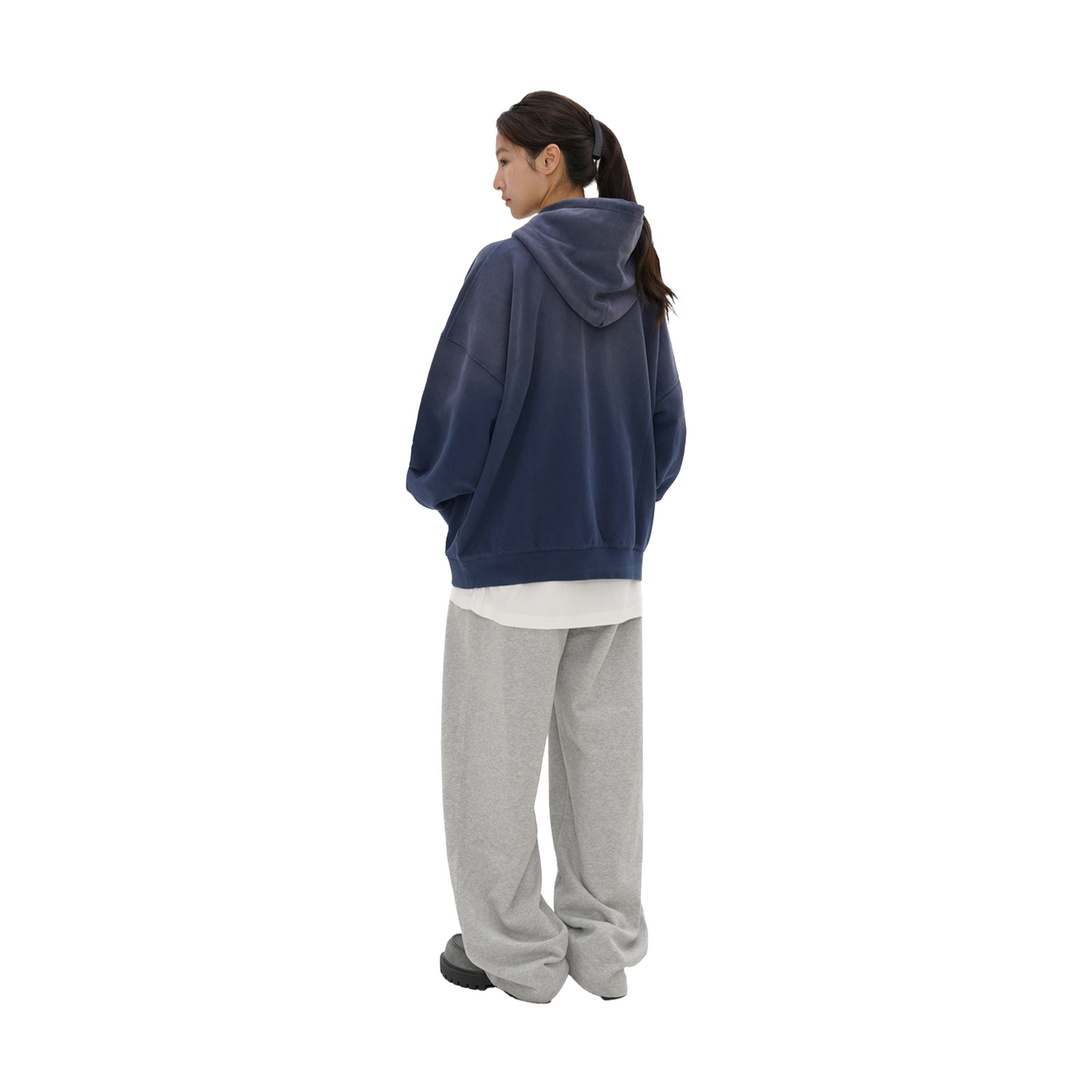 MASONPRINCE Fuzzy Digital Direct Printing Hoodie Navy Blue (SS25)