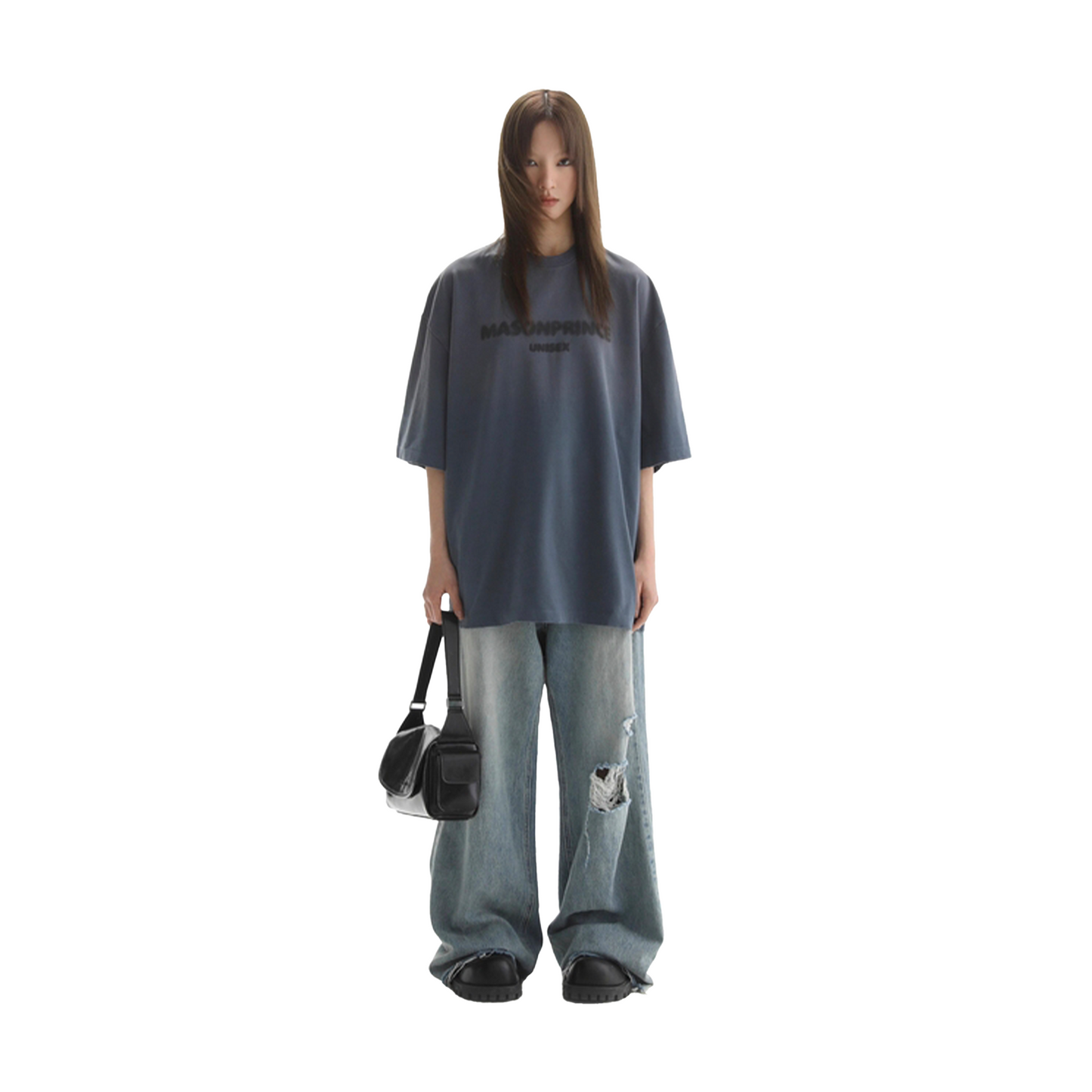 MASONPRINCE Fuzzy Digital Direct Printing Tee Haze Blue (SS25)