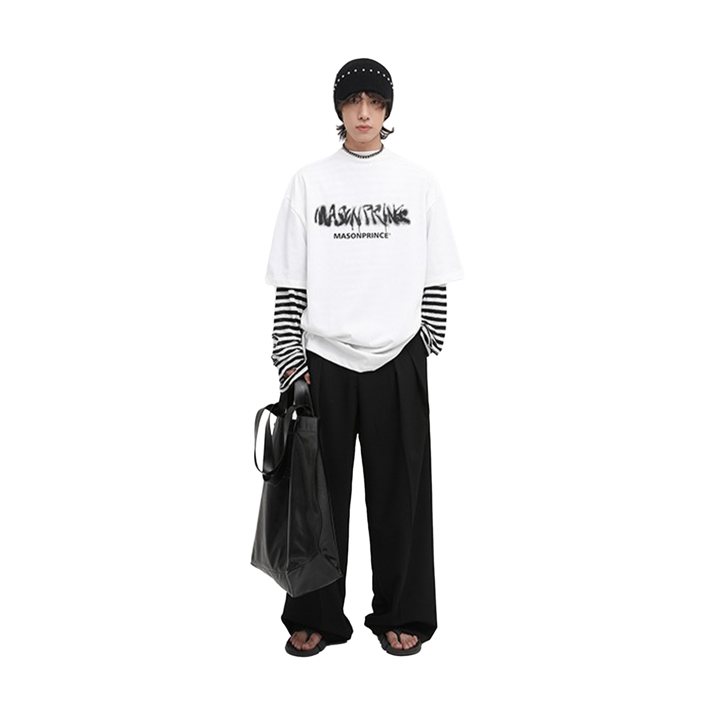 MASONPRINCE Inkjet Printing Double Logo Tee White (SS24)